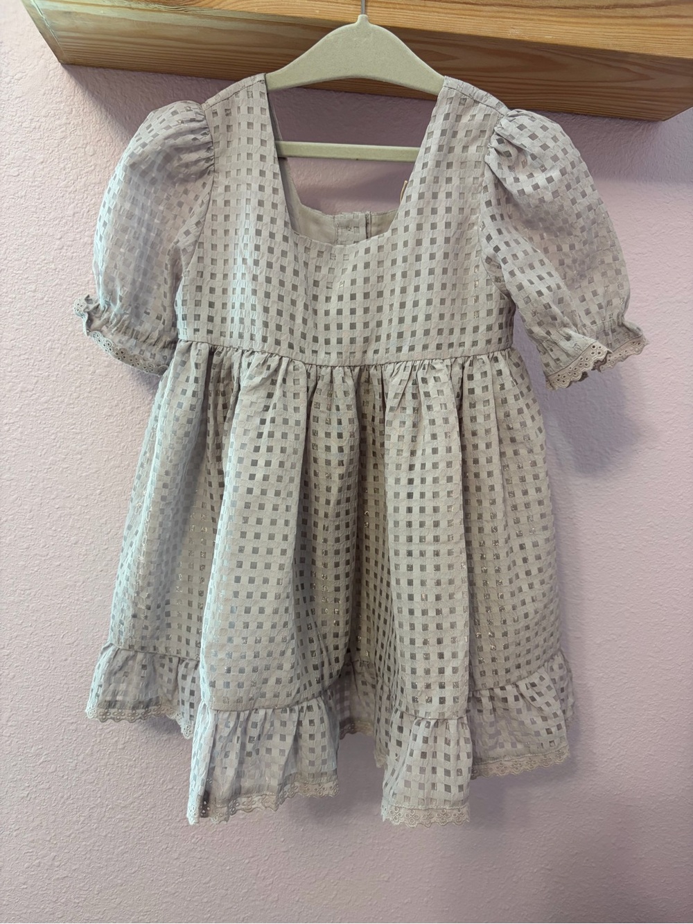 Noralee Girls' Puff Sleeve Check Dress